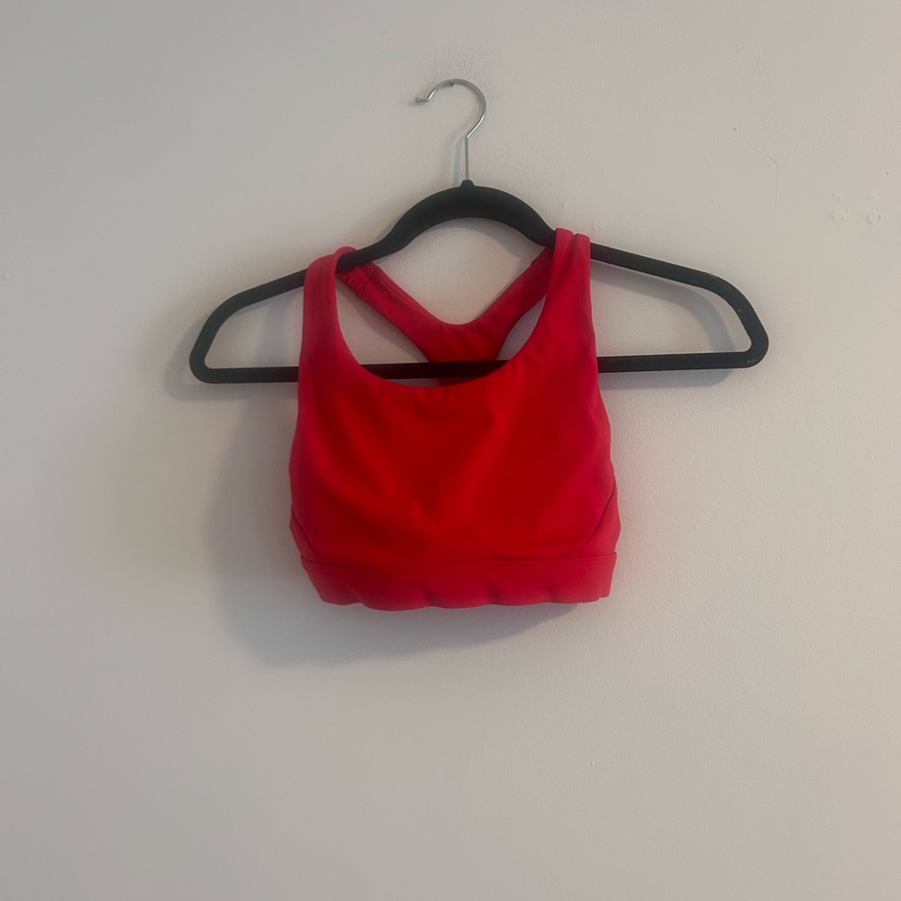Athleta Red Racerback Sports Bra
